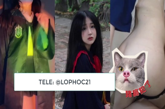 Cô gái vừa tốt nghiệp vui vẻ với bạn tư thế đặc biệt